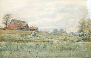 Water Meadows And Old Barn, Barsham, Norfolk