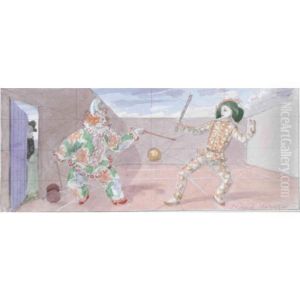 Harlequins With Diabolo