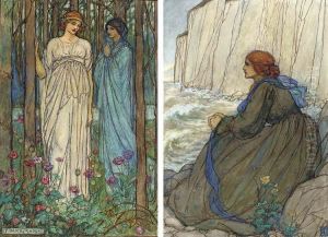 Illustrations For Tennyson's Guinevere (two Illustrated) by Emma Florence Harrison
