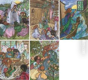 Illustrations For In The Fairy Ring (five Illustrated) by Emma Florence Harrison