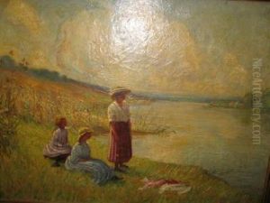 Three Ladies By A Lake Three Ladies By A Lake