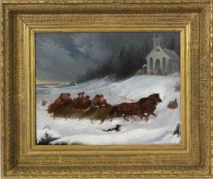 A Winter's Day Sleigh Ride by Tompkins Harrison Matteson