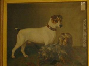 Portrait Of A Yorkshire Terrier And A Jack Russell