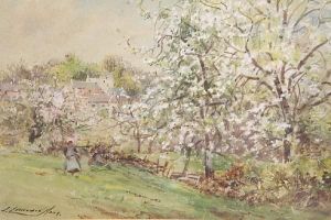 Girl In An Orchard by J. Lawrence Hart