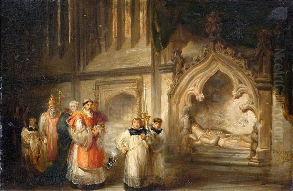 Einzug Zu Einem Pontifikalamt Vor Der Grabstatte Des Sir Richard Of Stapledon In Der Kathedrale Von Exeter - view 1