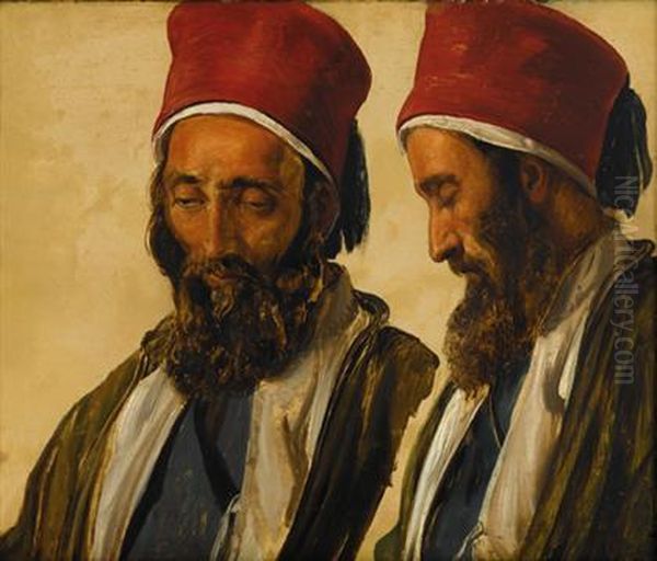 Two Studies Of A Figure With A Red Hat - view 1