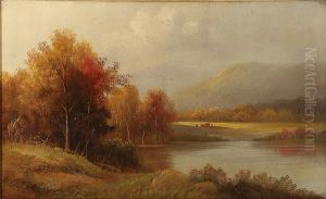 Expansive Fall Landscape With Cattle Grazing In The Distance
