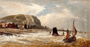 East Cliff, Hastings by William Howard Hart