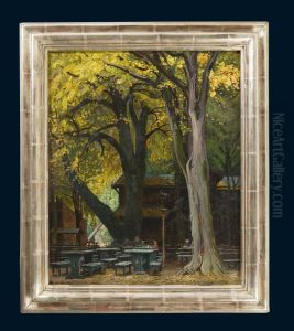 Biergarten-unter Der Linde by Hans Hartig