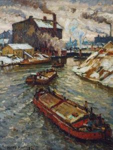 Spree Bei Sigmundshof In Berlin by Hans Hartig