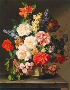 Groses, Dekoratives Blumenstillleben Groses, Dekoratives Blumenstillleben