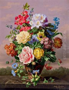 Grande Quadro Di Fiori Con Rose