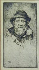Head Of A Fisherman by Alfred Hartley