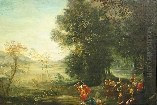 A Landscape With Classical Figures In Theforeground - view 1