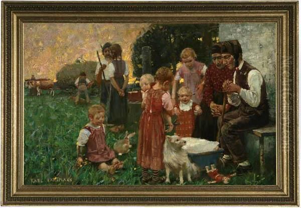 Farming Family Gathered Together - view 1