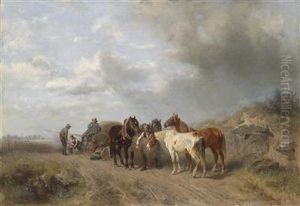 Resting In The Fields by Ludwig Hartmann