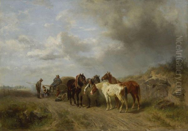 Rast Bei Der Heuernte. - view 1