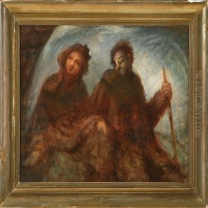 Two Wanderers In The Dust by Oluf Hartmann