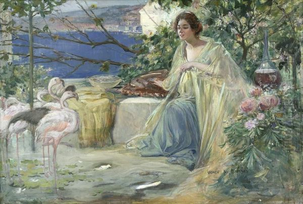 Junge Frau In Ihrer Villa Am Meer - view 1