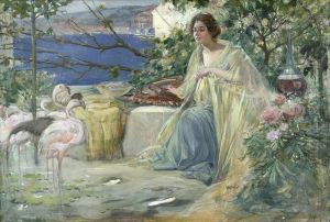 Junge Frau In Ihrer Villa Am Meer by Sydney K. Hartmann