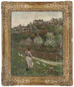 Watching The Ducks by Archibald Standish Hartrick