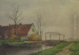 Canal In Holland by Walter C. Hartson