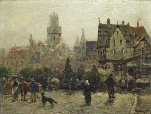 Marktplatz Inandernach by Heinrich Sen Hartung