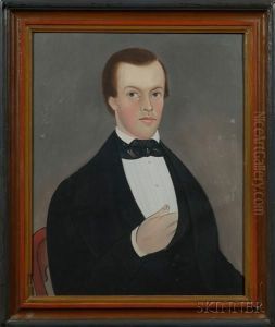 Pair Of Portraits Of A Young Couple. Pair Of Portraits Of A Young Couple.