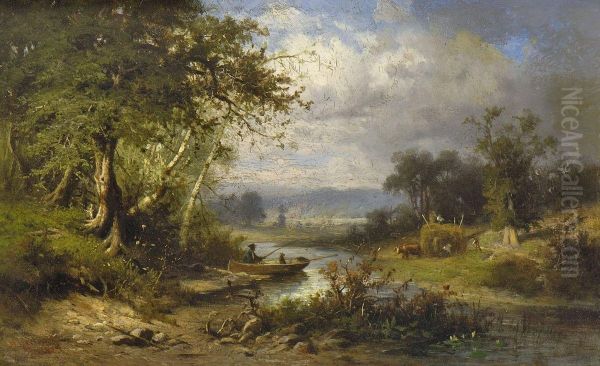 Baumbestandene Uferlandschaft - view 1