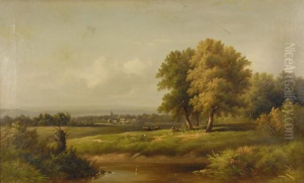 Pastoral Sunlit Landscape - view 1