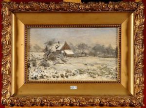 Vieille Ferme Sous La Neige by Louis Hartz