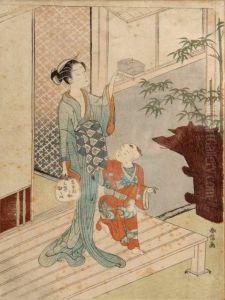 Mother And Child by Suzuki Harunobu