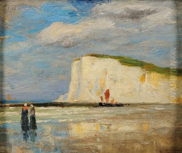 Chalk Cliffs, Dieppe, France - view 1