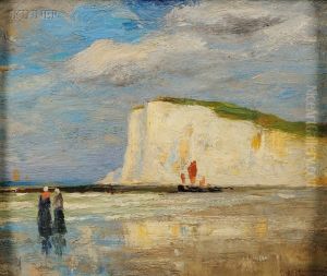 Chalk Cliffs, Dieppe, France by George Wainwright Harvey