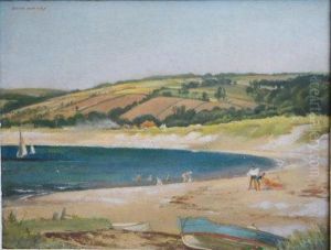 Bathing At Marazion.