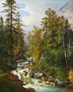 Am Waldbach by Carl Hasch