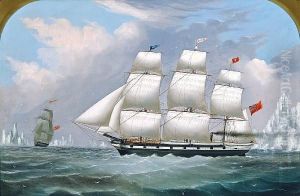 Whaling Ships: Diana And Anne In Thearctic by James Henry Haseltine