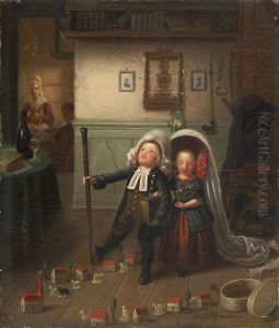 Die Pfarrerskinder by Johann Peter Hasenclever