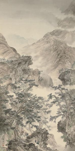 Figures In A Mountain Pass - view 1