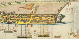 Kanagawa Yokohama Annai Zue [a Guide To Yokohama Harbour, Kanagawa] by Sadahide Hashimoto