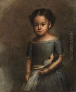 Portraits Of A Boy And Girl; A Pair Of Works by Joseph A. Haskell