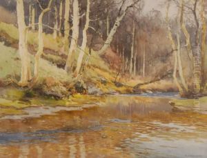 Woodland River by Ernest William Haslehurst