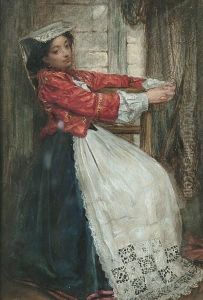 A Lady Reposing A Lady Reposing