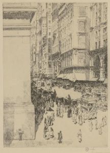 Fifth Avenue At Noon by Childe Hassam