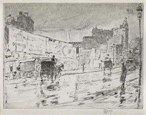 The Billboards, New York by Childe Hassam