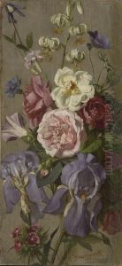 Blumenarrangement. by Johann Heinrich Hasselhorst