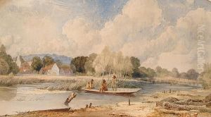 Fishing In A Punt by Edward Hassell