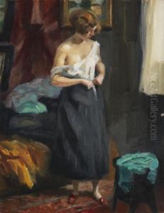 Beim Umkleiden by Hans Hassenteufel