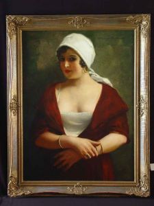 Brustportrat Junge Dame by Hans Hassenteufel