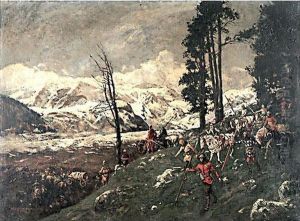 Cavalieri In Alta Montagna by Karl Ludwig Hassmann